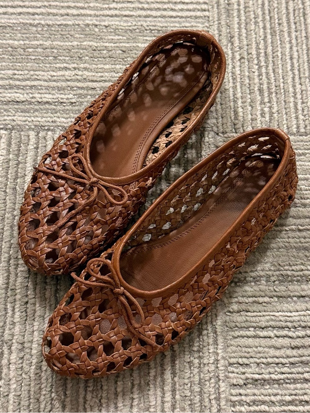 Pilcro Anthropologie brown woven ballet flats